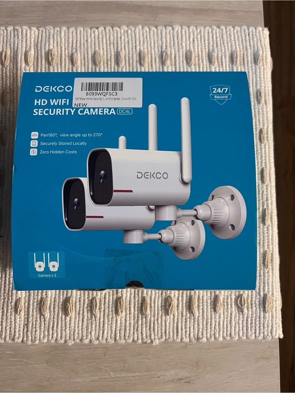 DEKCO HD WiFi Security Camera 2-Pack DC4L - Outdoor Pan 180° Surveillance